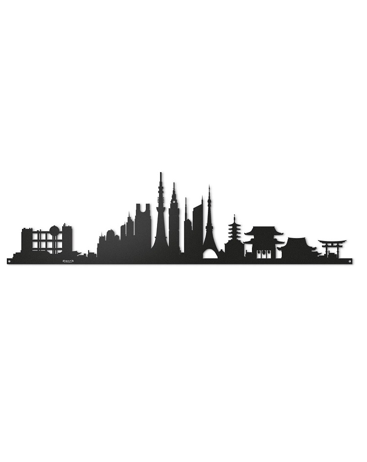 קישוט קיר ממתכת - SKYLINE TOKYO פאנל 100CM