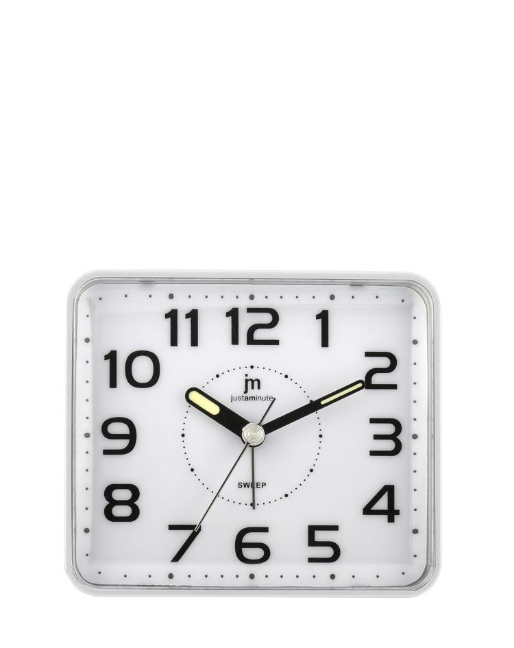 שעון מעורר דגם ALBA לבן עם תאורה צבעונית